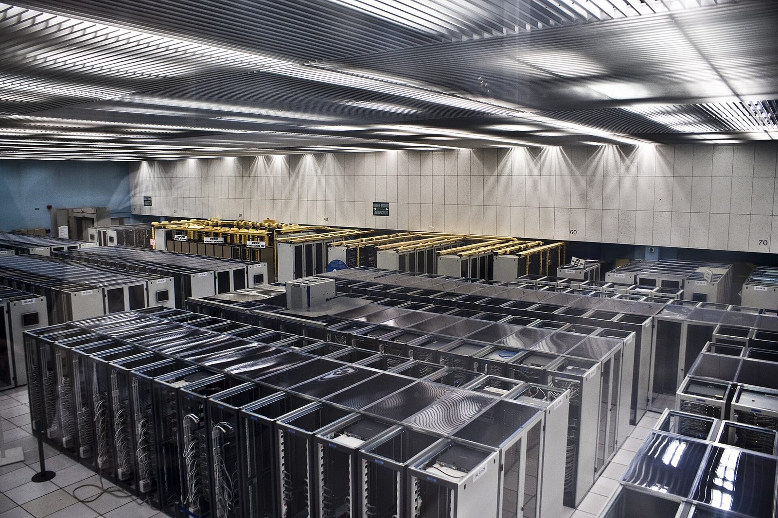 Dense server racks representing AffixIO verification infrastructure